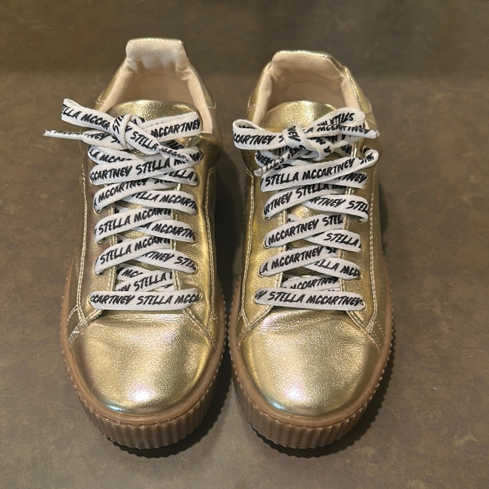 Stella McCartney Gold Metallic Sneakers